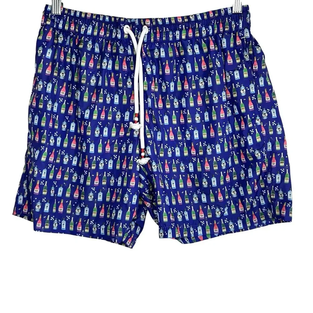 Johnny Brasco Cocktail‎ Swim Shorts Trunks Happy Hour Mens Large Party Vegas